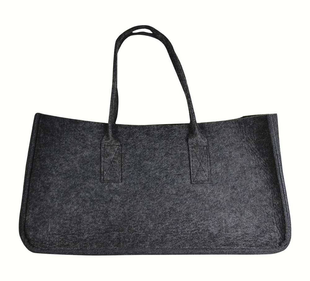 Schwarze Tasche aus Filz - Handgemachte individualisierbare Taschen, Körbe, Tischsets, Dekoartikel und mehr auf fideko.de der Onlineshop seit 2011