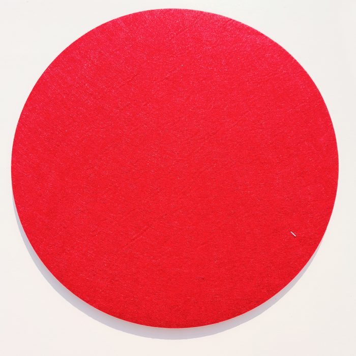 Roter Filz-Untersetzter rund - Handgemachte individualisierbare Taschen, Körbe, Tischsets, Dekoartikel und mehr auf fideko.de der Onlineshop seit 2011